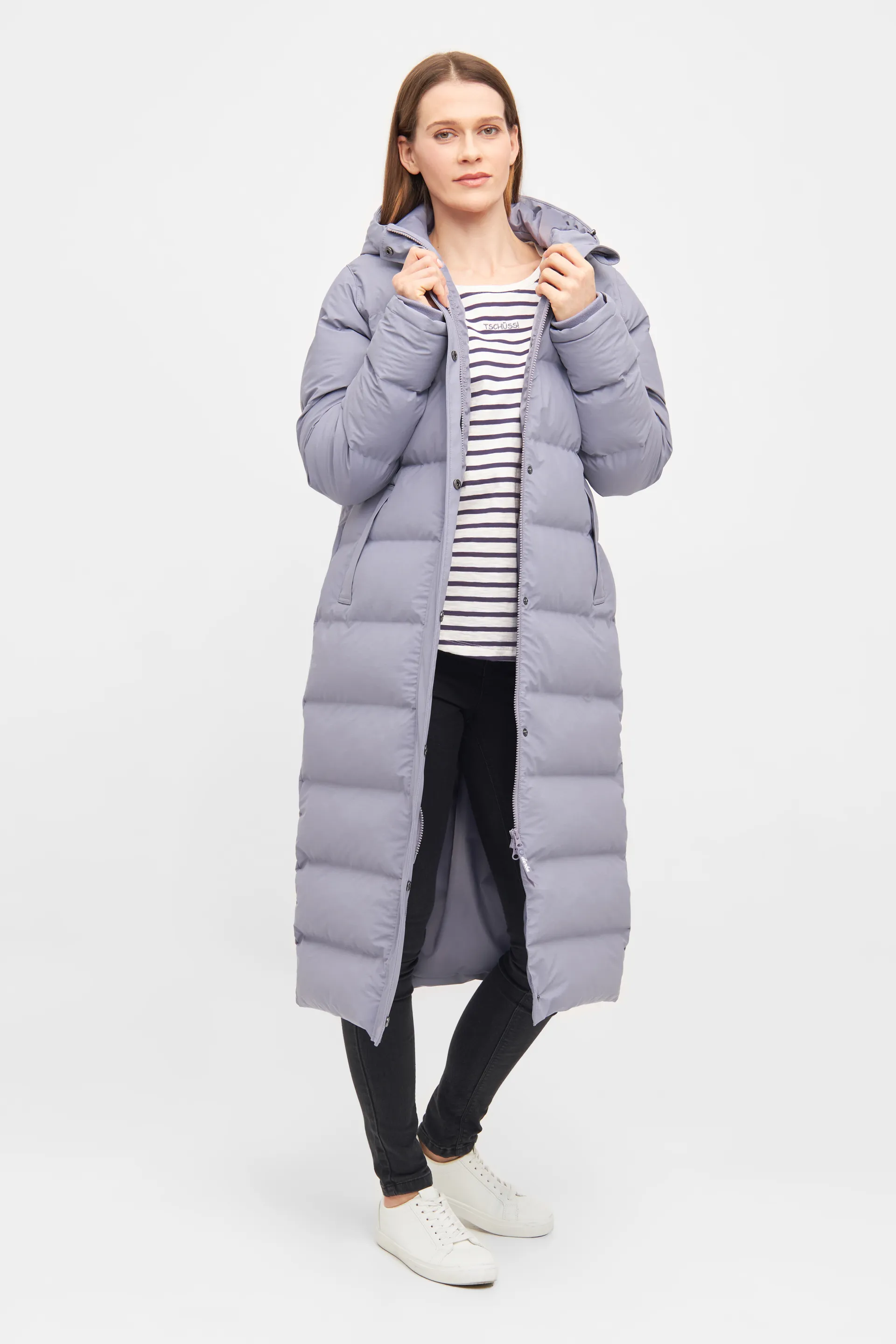 Derbe Winterjacke Interholm Damen Flieder Grau