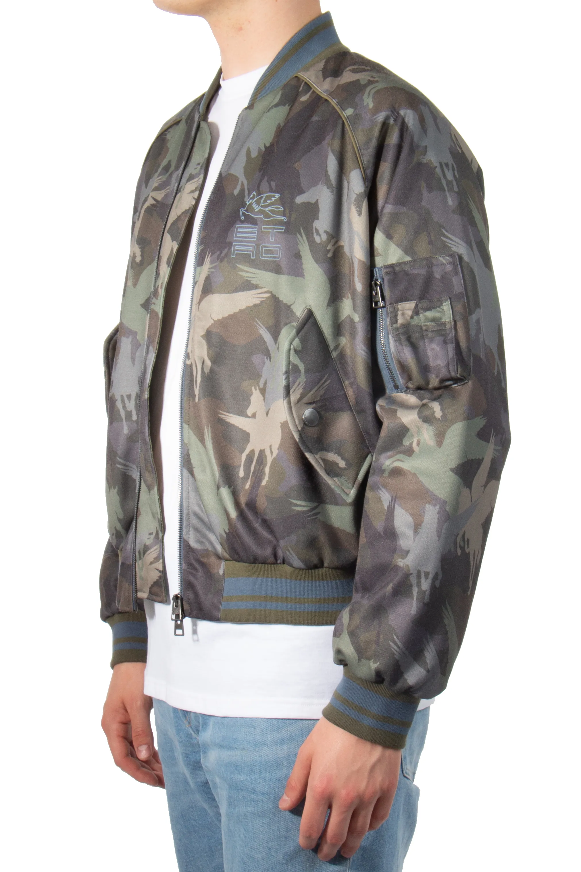 ETRO Pegaso-Camouflage Bomber Jacket  