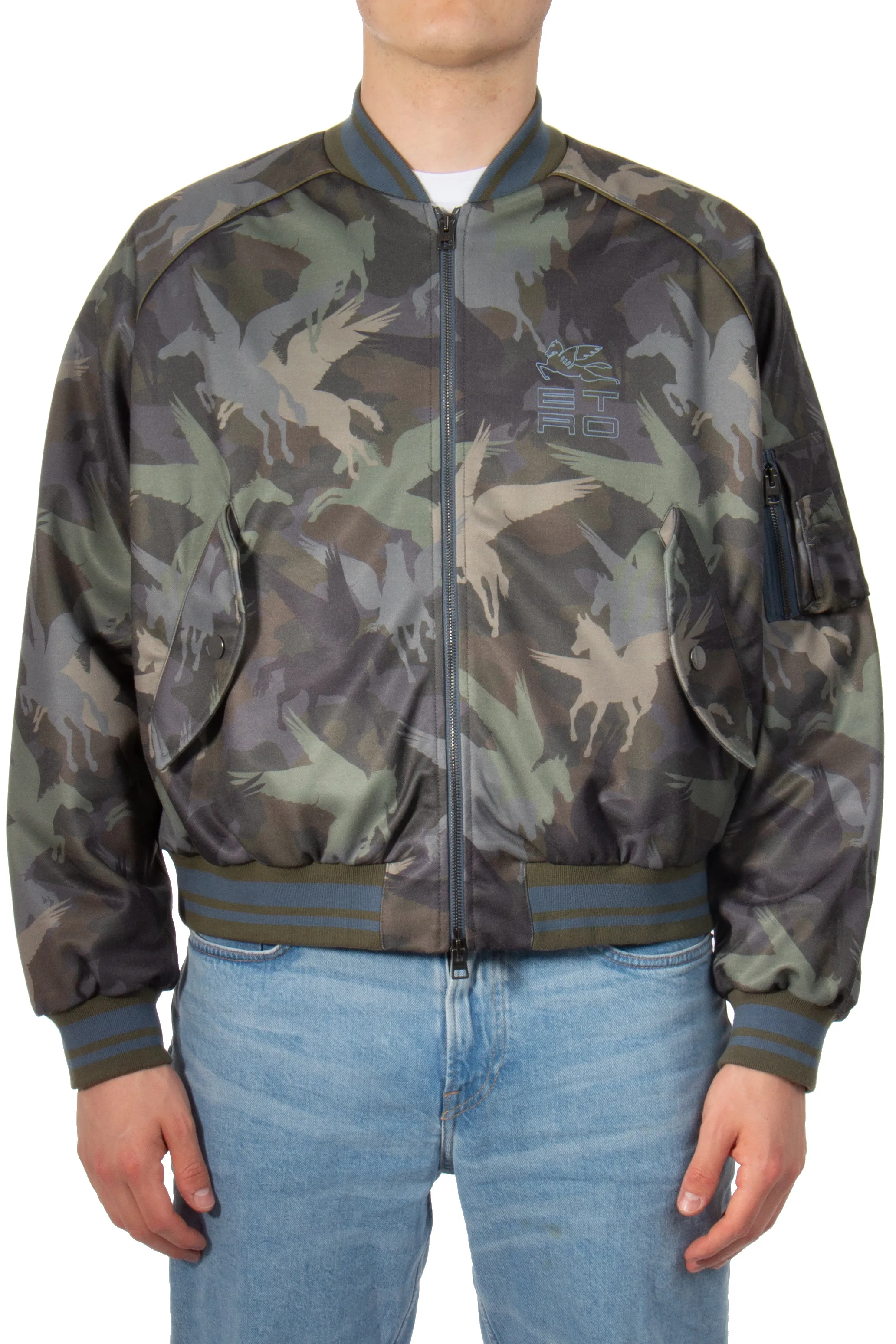 ETRO Pegaso-Camouflage Bomber Jacket  