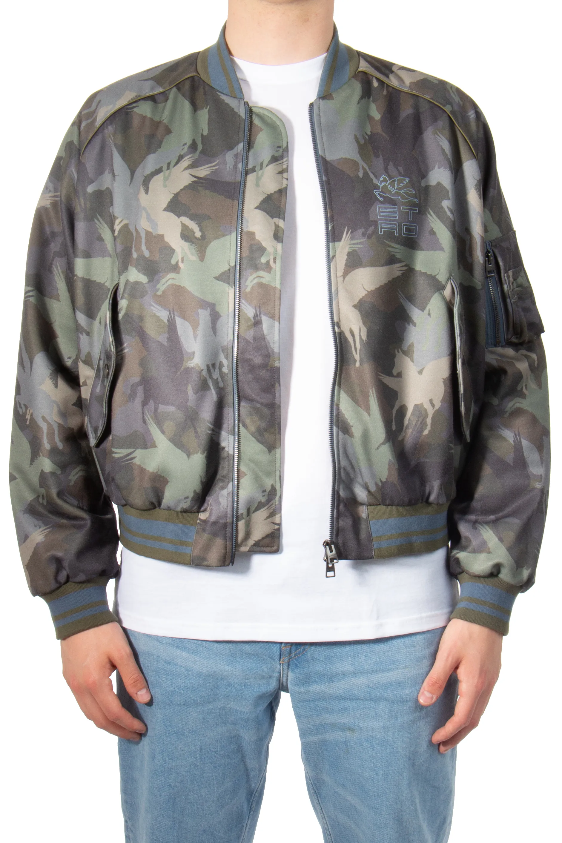 ETRO Pegaso-Camouflage Bomber Jacket  