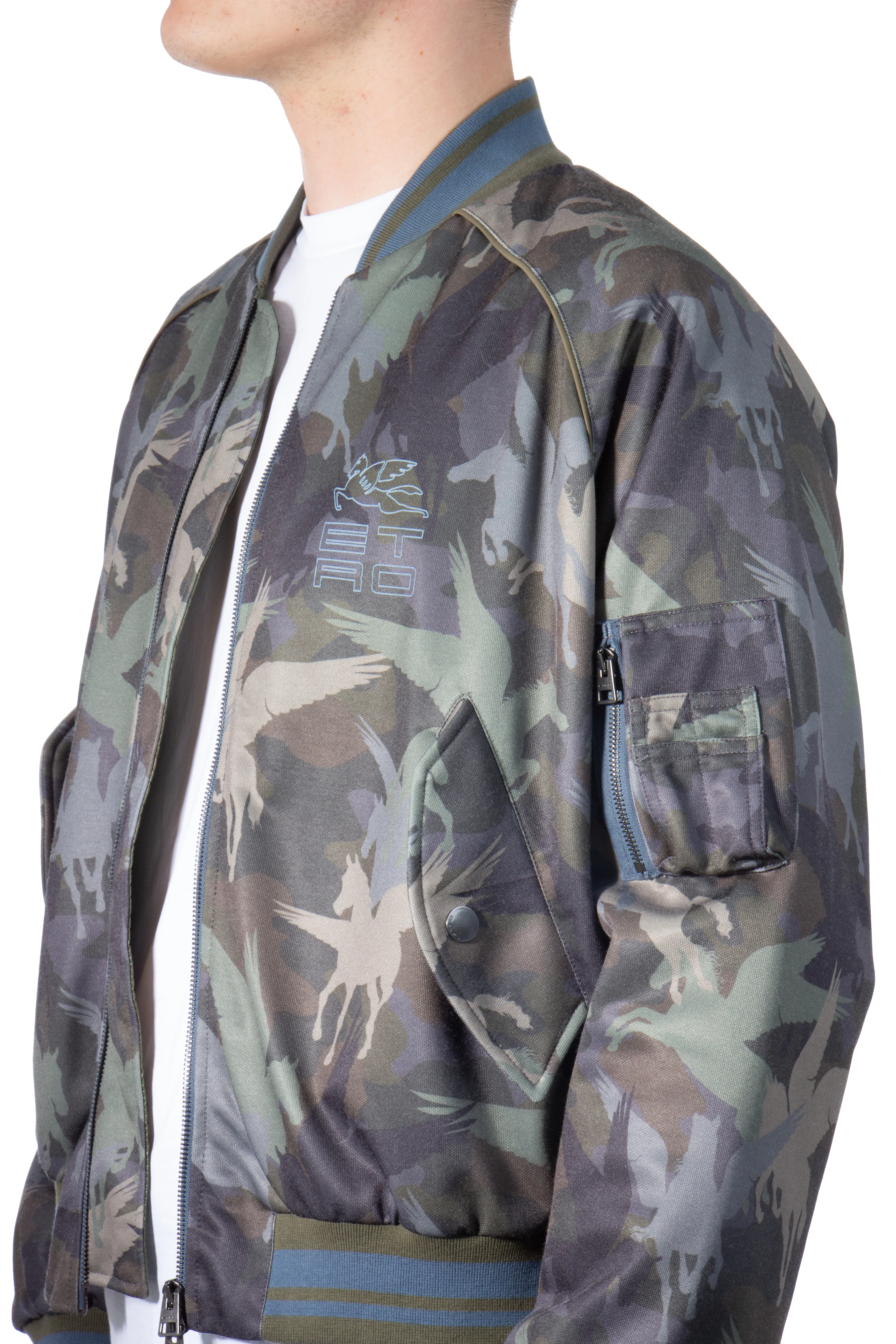 ETRO Pegaso-Camouflage Bomber Jacket  