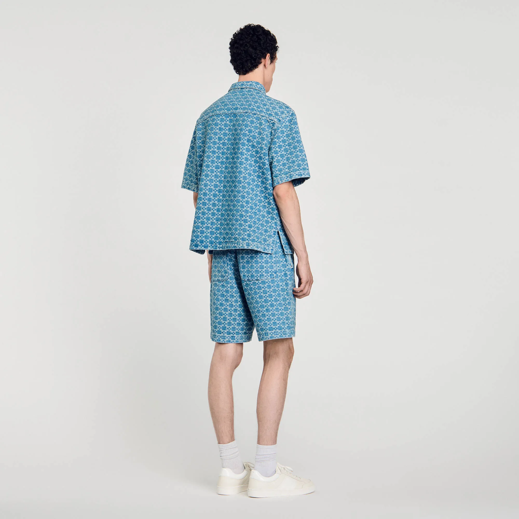 Hemd aus Denim mit Square-Cross-Motiv