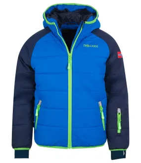 Trollkids Hafjell XT Winterjacke Kinder Marineblau / Mittelblau / Grün im Online Shop von kaufen