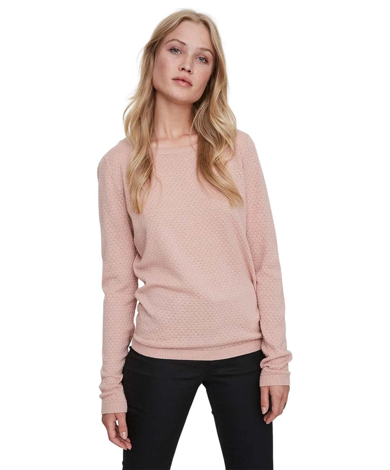 Vero Moda Pullover Care aus rosa Bio-Baumwolle