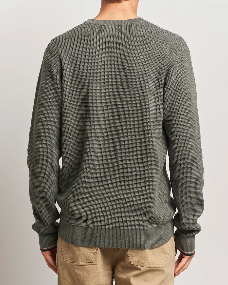 Waffle Stitch Jumper Field Green
